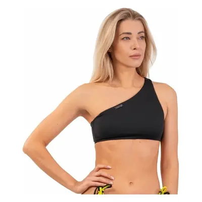 Nebbia One Shoulder Bandeau Bikini Top Black Dámské plavky