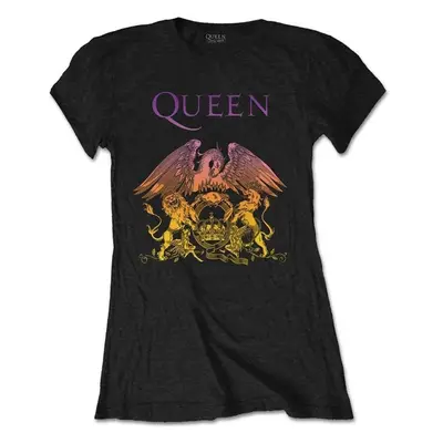 Queen Tričko Gradient Crest Womens Black