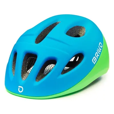 Briko Fury Matt Blue Green Fluo Dětská cyklistická helma