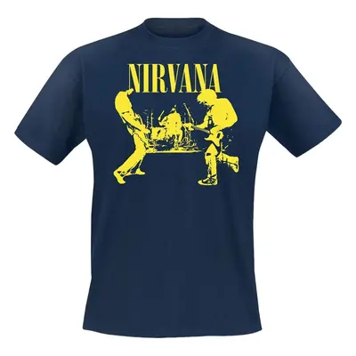 Nirvana Tričko Stage Unisex Navy Blue