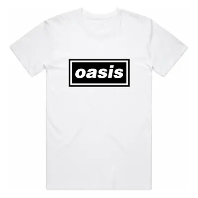 Oasis Tričko Decca Logo Unisex White