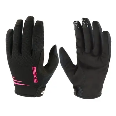 Eska Pure Black/Pink Cyklistické rukavice