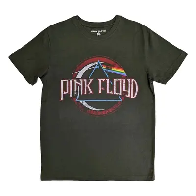 Pink Floyd Tričko Vintage Dark Side of the Moon Seal Unisex Green