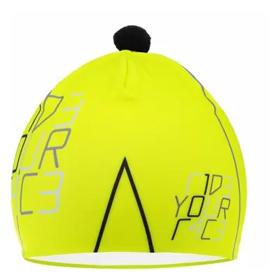 R2 Pompon Neon Yellow/White/Black Čepice