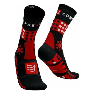 Compressport Trekking Black/Red/White T4 Běžecké ponožky