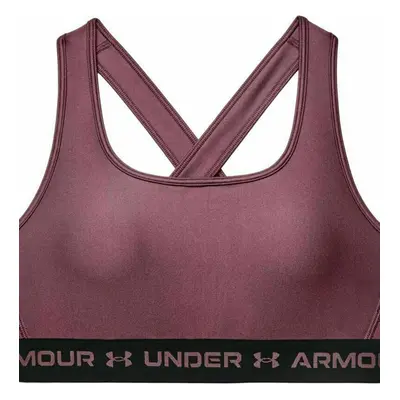 Under Armour Women's Armour Mid Crossback Sports Bra Ash Plum/Black Fitness spodní prádlo