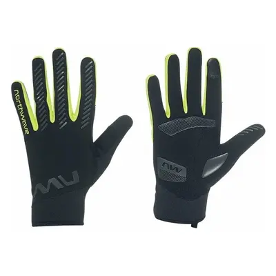 Northwave Active Gel Glove Black/Yellow Fluo Cyklistické rukavice