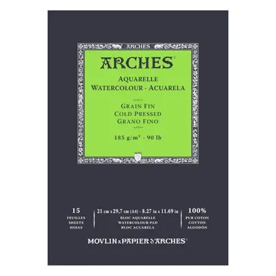 Arches Watercolour Cold Pressed Pad Natural White Skicář g