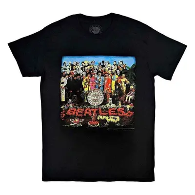 The Beatles Tričko Vintage Sgt Pepper Unisex Black