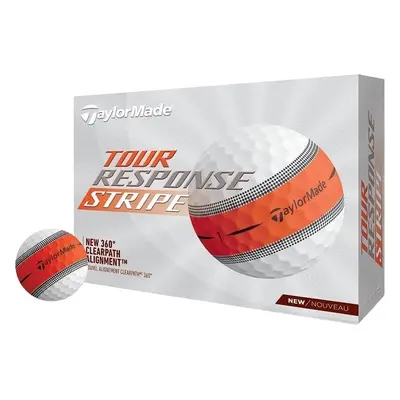 TaylorMade Tour Response Stripe Orange Golfové míčky