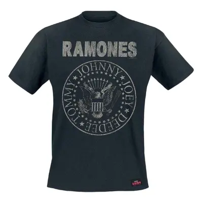 Ramones Tričko Seal Hey Ho Unisex Black