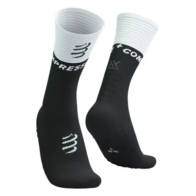 Compressport Mid Compression V2.0 Black/White T1 Běžecké ponožky