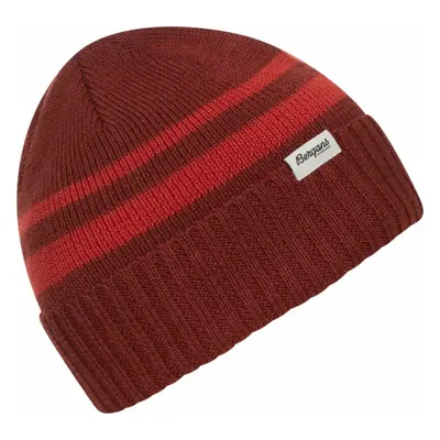 Bergans Striped V2 Beanie Chianti Red/Dark Brick Lyžařská čepice