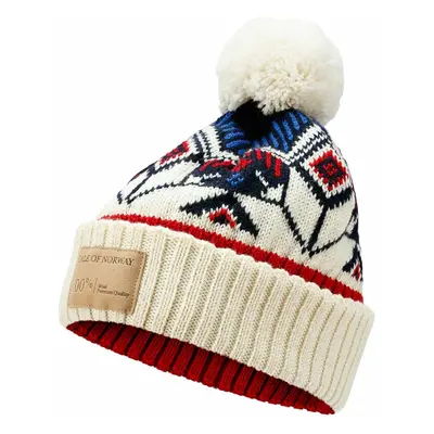 Dale of Norway Vilja Unisex Wool Hat Off White/Navy/Raspberry Lyžařská čepice