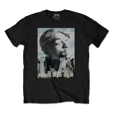 2Pac Tričko LA Skyline Unisex Black