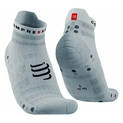 Compressport Pro Racing V4.0 Ultralight Run Low White/Alloy T4 Běžecké ponožky