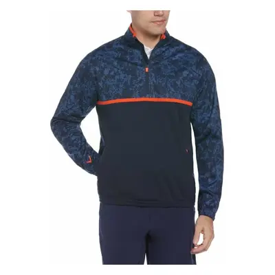 Callaway Abstract Camo Printed Wind 1/4 Zip Navy Blazer Sweatshirt