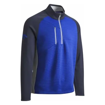 Callaway Blocked Ottoman Fleece Magnetic Blue Sweatshirt