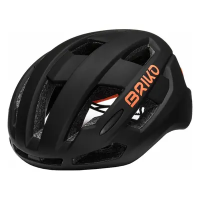 Briko Izar LED Matt Black/Orange Fluo Cyklistická helma