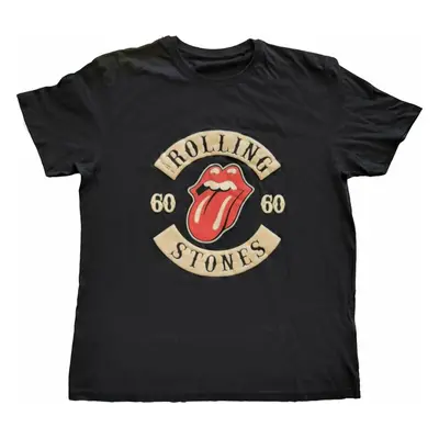 The Rolling Stones Tričko Sixty Biker Tongue Unisex Black