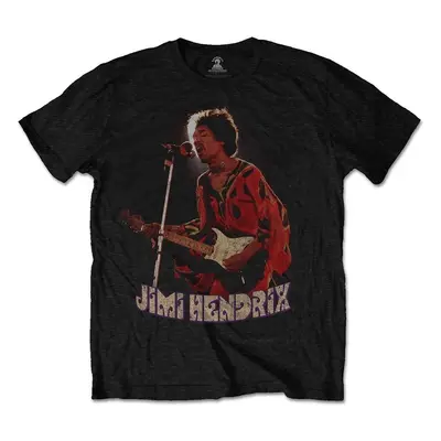 Jimi Hendrix Tričko Orange Kaftan Unisex Black