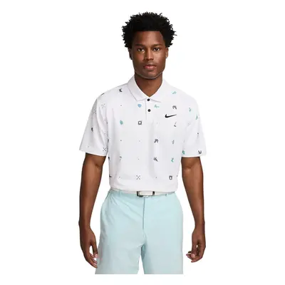 Nike Tour Icon Print White/Black Polo košile