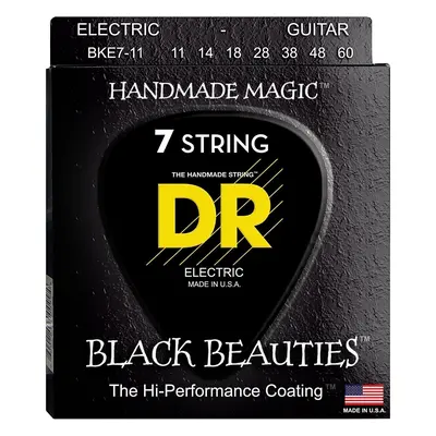 DR Strings Black Beauties BKE7-11 Struny pro elektrickou kytaru