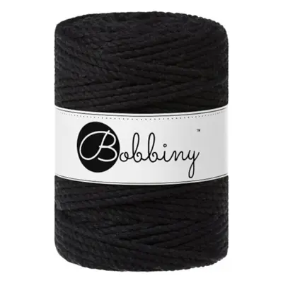 Bobbiny 3PLY Macrame Rope mm m Black Šňůra