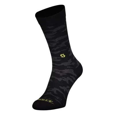 Scott Sock Trail Camo Crew Black-Sulphur Yellow Běžecké ponožky