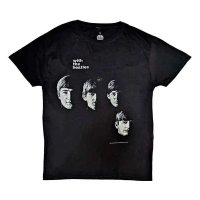 The Beatles Tričko Vintage With The Beatles Unisex Black