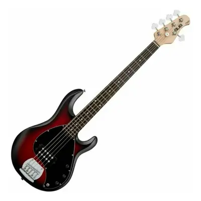 Sterling by MusicMan S.U.B. RAY5 Red Ruby Burst Satin 5-strunná baskytara