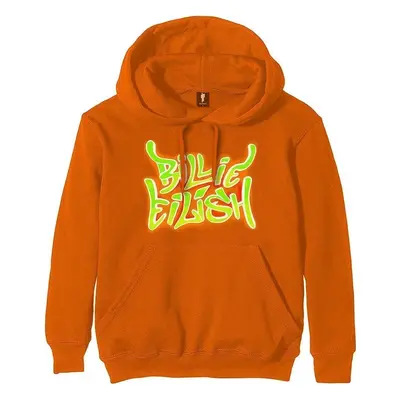 Billie Eilish Mikina Airbrush Flames Blohsh Orange