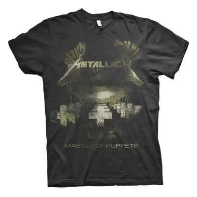 Metallica Tričko Master of Puppets Distressed Unisex Black