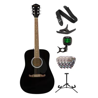 Fender FA-125 Dreadnought Acoustic WN Deluxe SET Black Akustická kytara