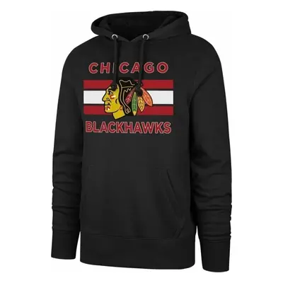 Chicago Blackhawks NHL Burnside Pullover Hoodie Jet Black Mikina