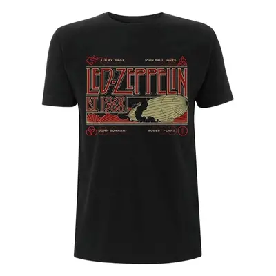 Led Zeppelin Tričko Zeppelin & Smoke Unisex Black