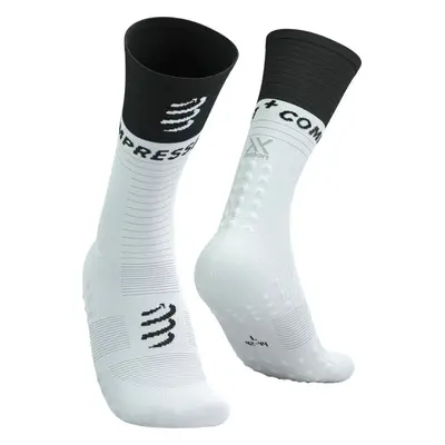 Compressport Mid Compression V2.0 White/Black T2 Běžecké ponožky