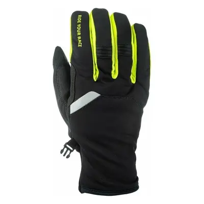 R2 Storm Gloves Black/Neon Yellow Lyžařské rukavice