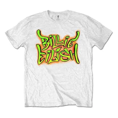 Billie Eilish Tričko Graffiti Unisex White