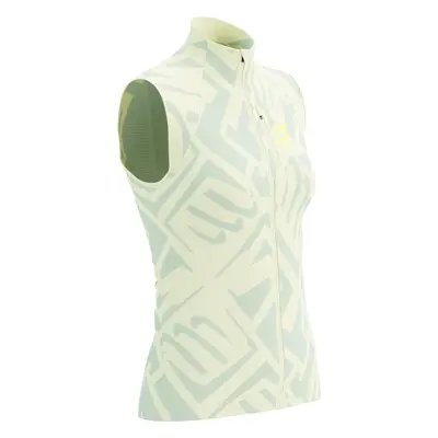 Compressport Hurricane Windproof Vest W Sugar Swizzle/Ice Flow/Safety Yellow Běžecká bunda