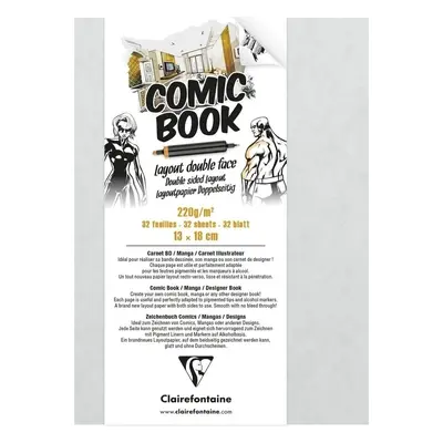 Clairefontaine Comic Book Layout Double Sided Paper Skicář g