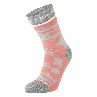 Sealskinz Reepham Mid Length Women's Jacquard Active Sock Pink/Light Grey Marl/Cream S/M Cyklo p