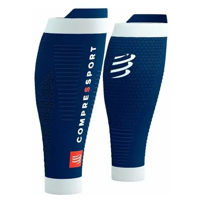 Compressport R2 3.0 Blue/White Běžecké návleky na lýtka