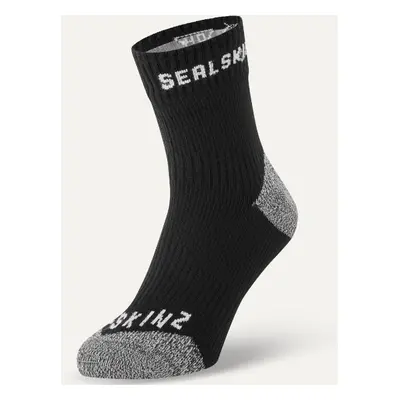 Sealskinz Waterproof All Weather Ankle Length Sock with Hydrostop Black/Grey Cyklo ponožky