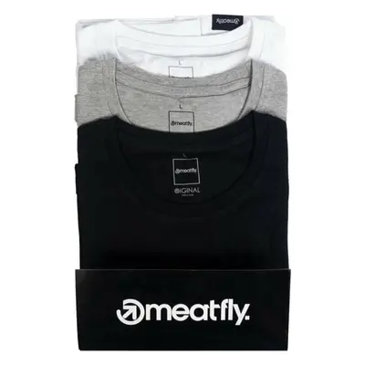 Meatfly Logo Multipack Black/Grey Heather/White Tričko