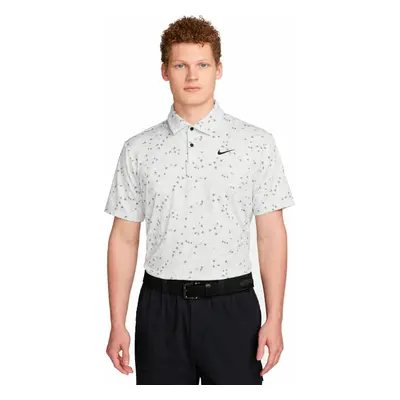 Nike Dri-Fit Tour Mens Floral Golf Photon Dust/Black Polo košile