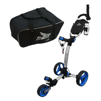 Axglo TriLite 3-Wheel Trolley Grey/Blue SET Grey/Blue Manuální golfové vozíky