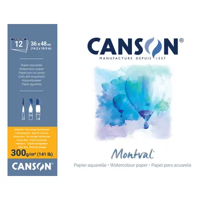 Canson Pad Montval Cold Pressed Skicář g Natural White