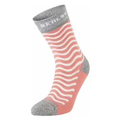 Sealskinz Rudham Mid Length Women's Meteorological Active Sock Pink/Cream/Grey S/M Cyklo ponožky