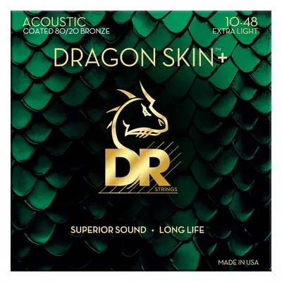 DR Strings Dragon Skin+ Coated 80/20 Extra Light Struny pro akustickou kytaru